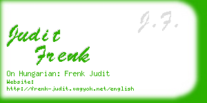 judit frenk business card